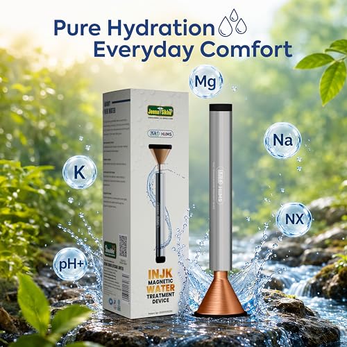 Image of Jeena Sikho INJK Magnetic Water Treatment Device | Water Revitalizer with Gold, Silver, Platinum, Copper, Magnets & Mineral Pebbles | Provides Better Hydration, pH Balance & Mineral Retention