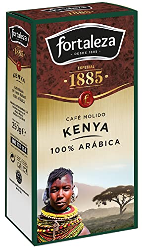 CAFÉ FORTALEZA Café Molido Grandes Orígenes Kenya 8 Paquetes de 250g (Total 2KG)