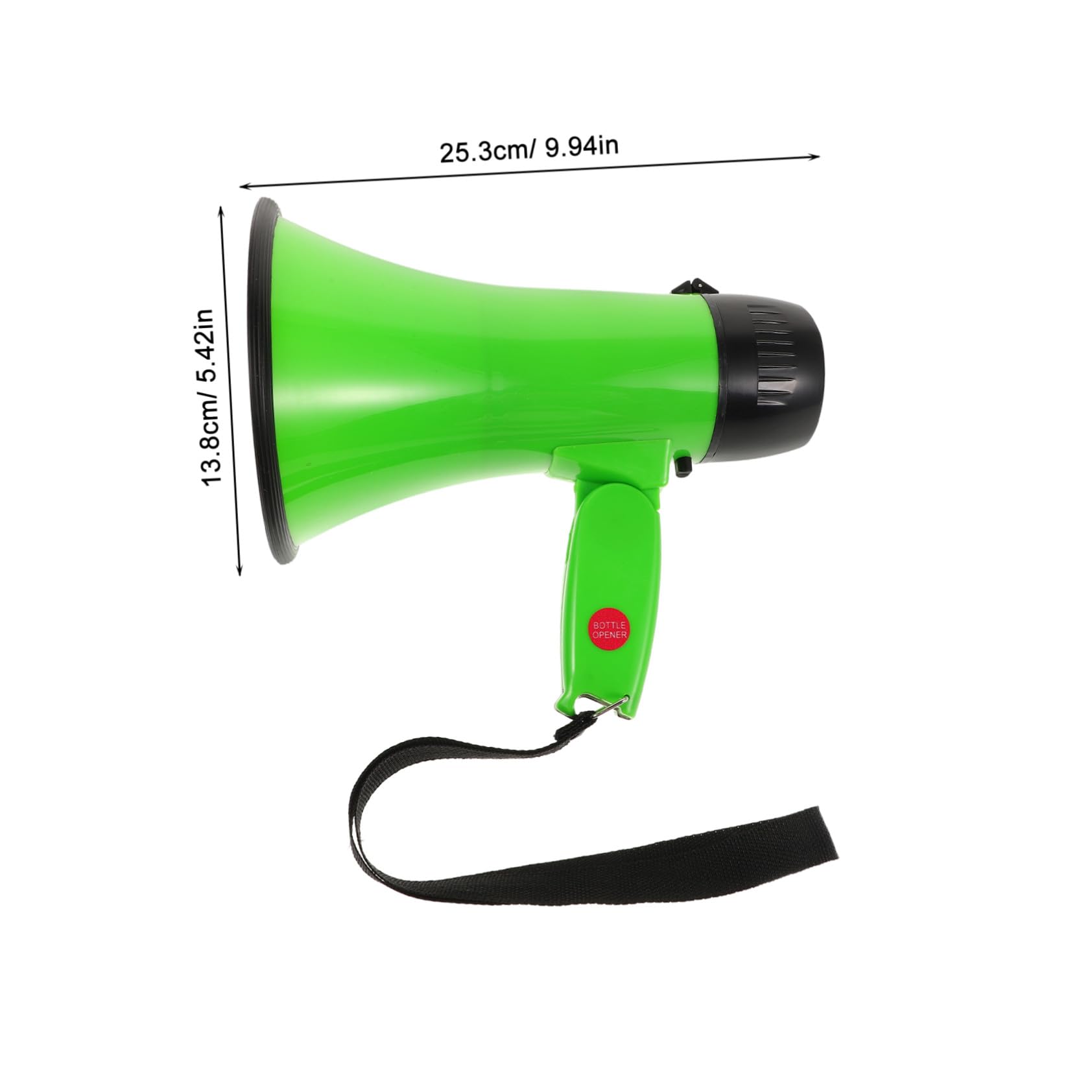 Megáfono Portátil de Mano Verde de 25 W con Grabación de 240 Segundos, Ligero Asa, Adecuado para Seguridad y Mercados al Aire Libre