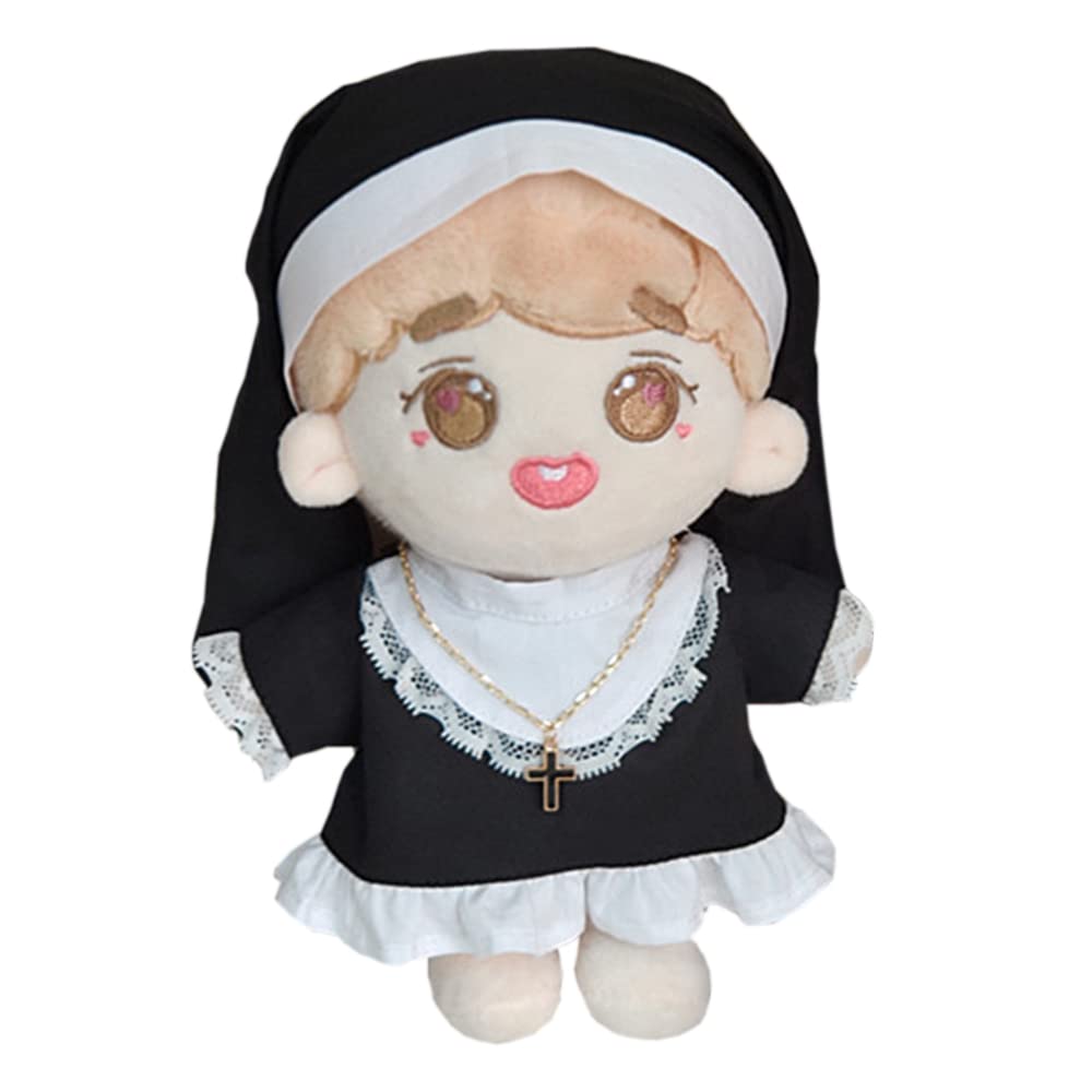 Amazon.co.jp: niannyyhouse 15cm ぬいぐるみ服 修道女の服 黒 ドレス