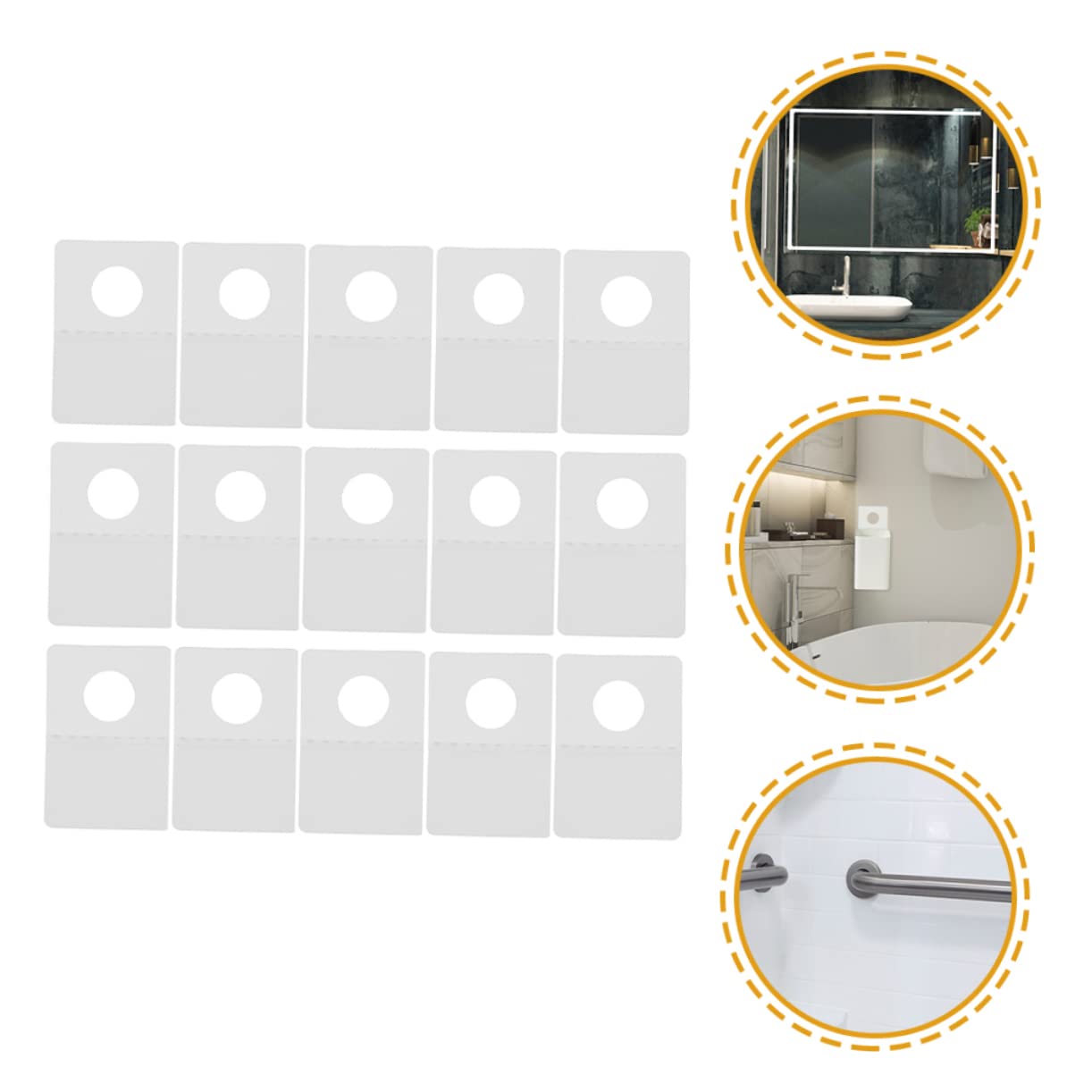 Amosfun 1200piezas Tablas Adhesivas Transparentes Autoadhesivas Para Colgar Pared Ganchos De Plástico Para Exhibición Soporte Firme y Seguro