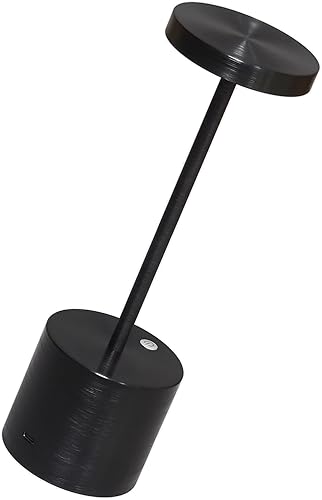 Cordless Table Lamp Rechargeable Outdoor Portable Battery Operated LED Light, IP54 Protection, 3 Color Dimmable, for Home Restaurant Outside Dining