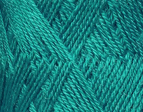 Image of M.G ENTERPRISE Os wal Chirag Teal Green (600 gm) Wool Ball Hand Knitting Wool /Art Craft Soft Fingering Crochet Hook Yarn, Needle Knitting Yarn Thread dye I J KLMNOJKK