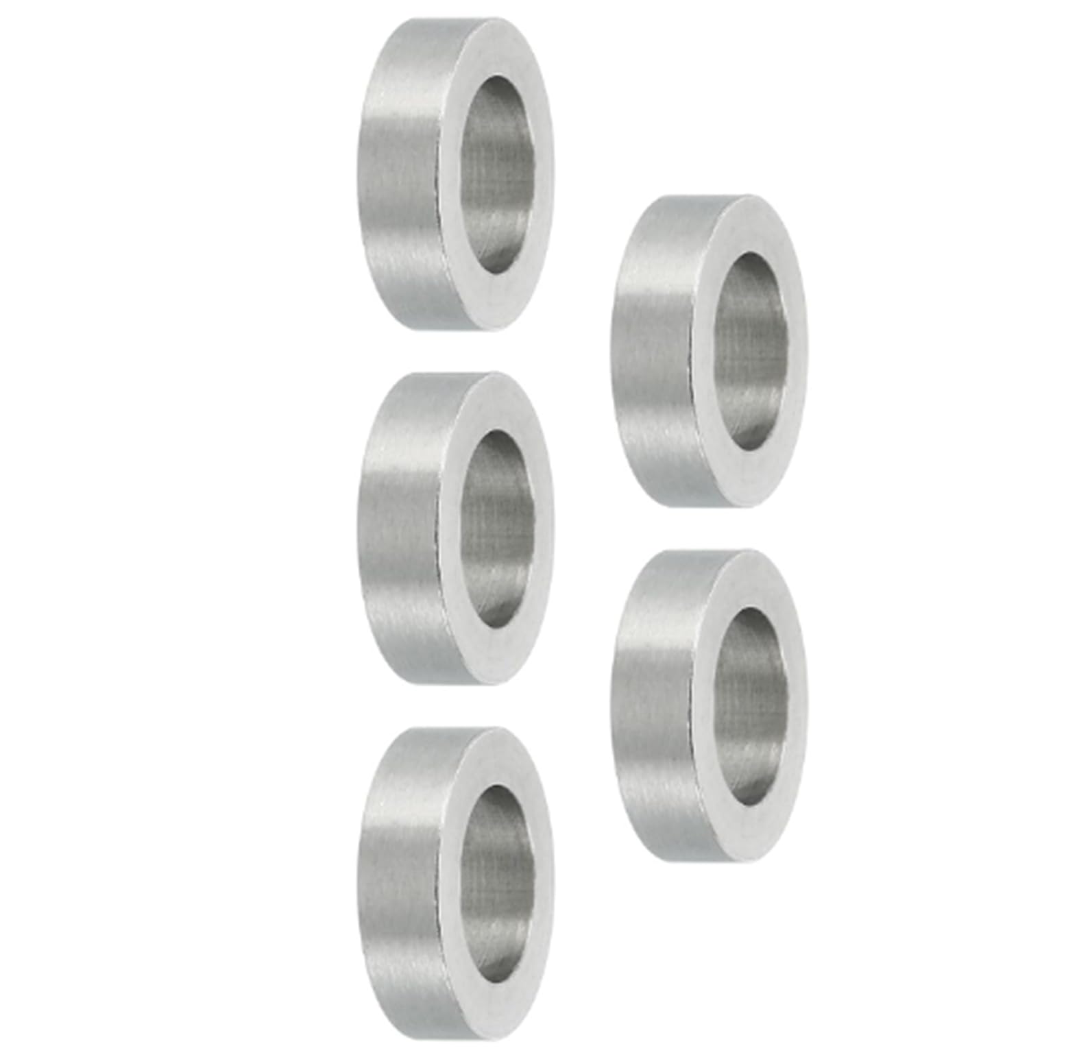 TOP-VIGOR 5Pcs M10 Aluminum Spacer, 10.2mm ID x 16mm OD x 5mm Length Metal Spacer