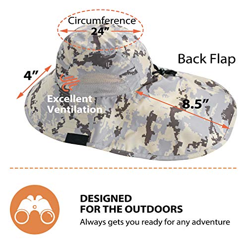 Tirrinia Wide Brim Sun Hat With Neck Flap, Upf 50+ Hiking Safari Fishing Caps For Men And Women #TOP5