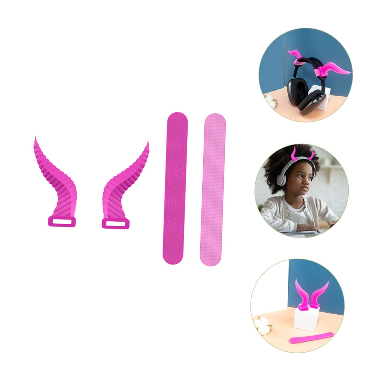 Mikikit 5paare Devil Horns Kopfhörer Dekorationen Aus Silikon Leichte Und Bequeme Gaming Zubehörteile Installieren Geeignet Für Verschiedene Headsets Sports Und Unterhaltung