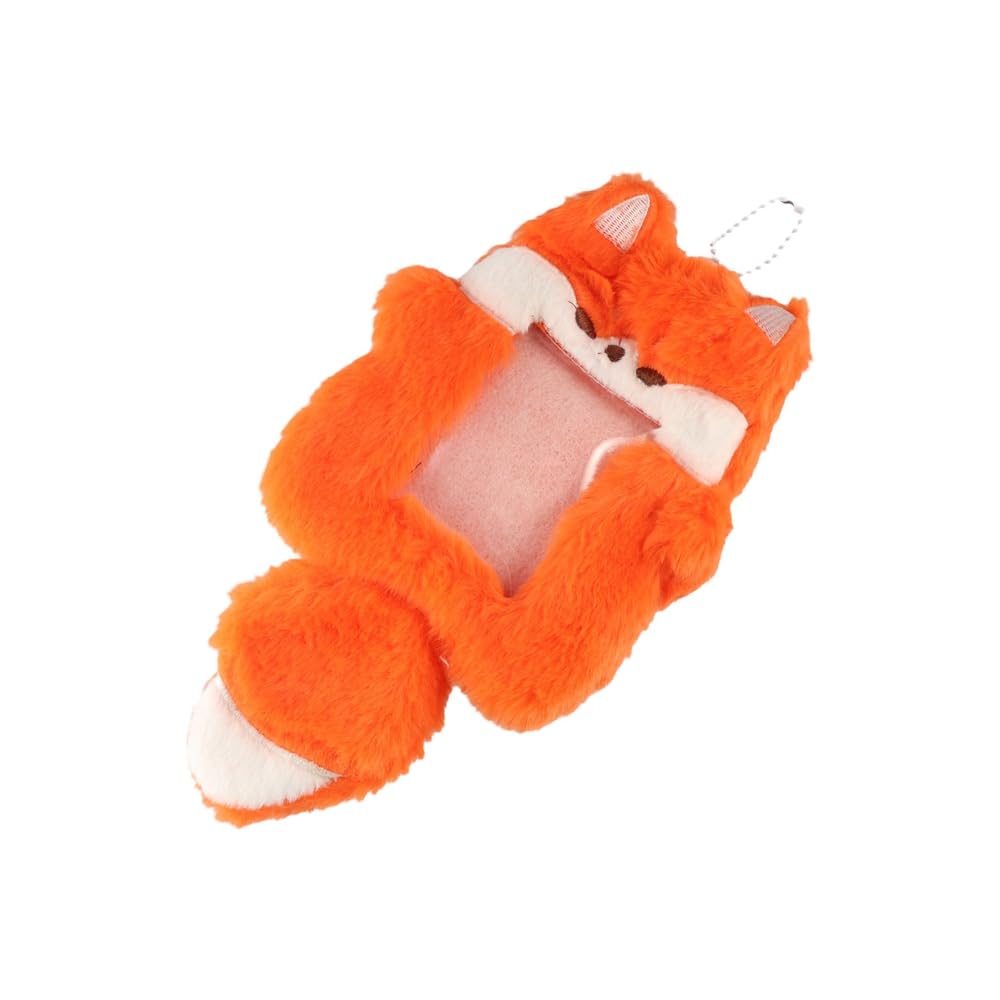 generic Cute Plush Photocard Holder with Keychain, Cartoon Animal Photo Sleeve Photo Protective Case Photo Card Holder for Women Girls, Red, ATMD22Y38-B/ZSHBE