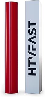 HTV Vinyl Rolls Heat Transfer Vinyl - 11.8" x 20' Roll - Flexible & Stretchable PU Material-Easy to Cut, Weed & Transfer with Home Iron-Works on Plastic, Wood, Ceramic & Fabric (Signal Red)