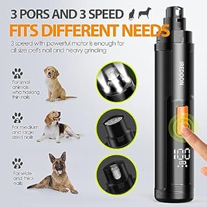 Dognailgrinderupgradedprofessional3speedsuperquietandlowvibrationelectricpetnailgrinderwith4ledlightspainlesspawsgroomingsmoothingforsmalltolargedogsblack  Cucciolini Doodles   cucciolini doodles