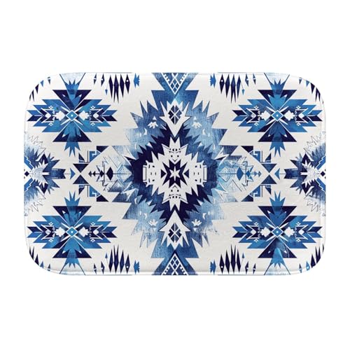 Tapis de bain luxe en mousse à mémoire de forme style bohème chic L - 2