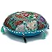 DK Homewares Decorazione della Stanza Pouf 18 X 18 Pollici Cuscino da Pavimento Blu Turchese Indian 45 Cm Cuscino Copertina per Bambini