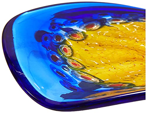 Dale Tiffany Westwind Art Glass Wall Decor Plate,Orange,Large #TOP3