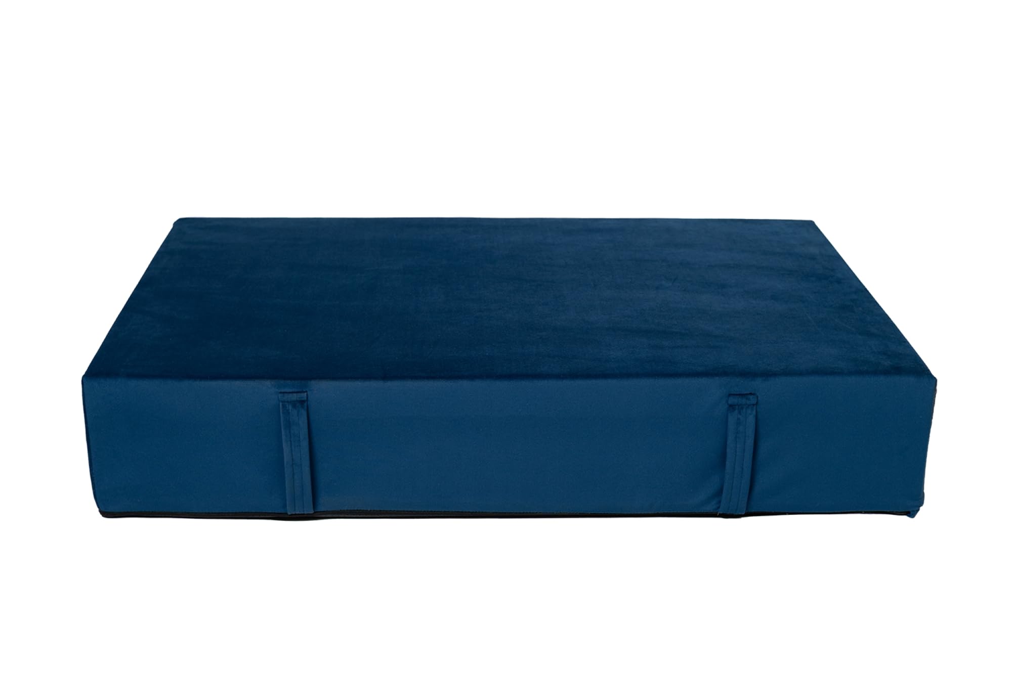Hüpfmatte für Kinder ab 3 Jahren - 80×100×18cm - Royal Velvet - Marineblau | Easy Clean, rutschfeste Unterseite, Federn + T30/150-Schaumstoff, abnehmbarer Bezug, Spielmatratze