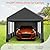 Hipicute 10'x20' Canopy Carport, Heavy Duty Portable Garage with with 4 Load-Bearing Sandbags, Roll Up Mesh Window, Pe Waterproof Canopy Waterproof Uv Resistant Car Port Canopy Tent for Boats, Cars