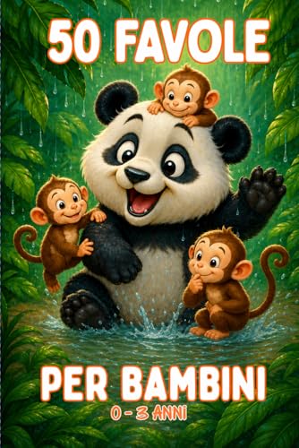 Favole per Bambini: 50 Storie Illustrate a Colori per Bambini 0-3 Anni. Prime Letture da 5 Minuti per Scoprire Amicizia, Generosità e Coraggio.