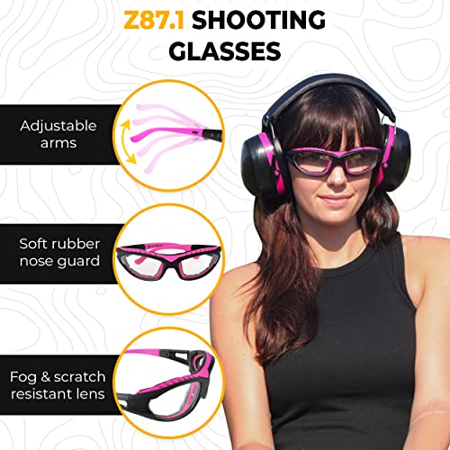 Tradesmart Shooting Ear & Eye Protection With Gun Safety Course, Earmuffs, Earplugs, Glasses & Case, Gift For Women & Men #TOP4