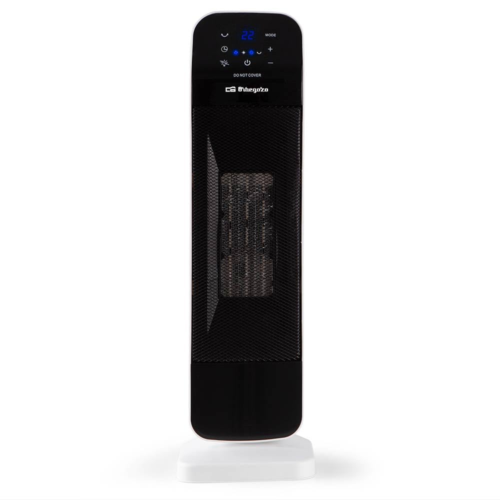Orbegozo CR 5029 - Calefactor cerámico, oscilante, Mando a Distancia, Temporizador, 3 Modos de Funcionamiento, Sistema antivuelco, Panel táctil, 2000 W