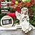 Kssiaz Angel Garden Statue,Fairy Solar Garden Decor with Warm Light,Waterproof Angel Statue with Swing & Holding Bird,Outdoor Garden Decor for Lawn Yard Patio Windowsill Garden Gifts, Apricot