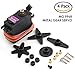 SENHAI MG996R Metal Gear Torque Digital Servo with Arm Horn, 4 Pack 360 Degree Robot Servo for FUTABA Hitec Sanwa GWS JR RC Helicopter Car Boat Robot