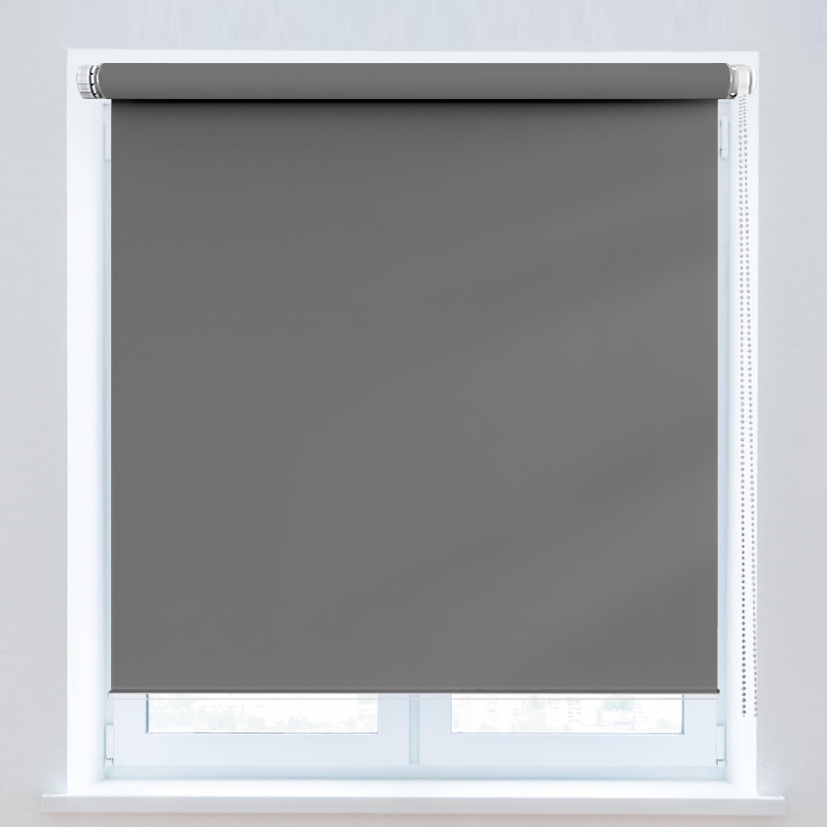 Blackout Roller Blinds 70 x 70 cm, Thermal Insulated,UV Protection Blackout Rollo Blind, with Install Accessories, for Home Office Kids Room, Dark Grey — image 1