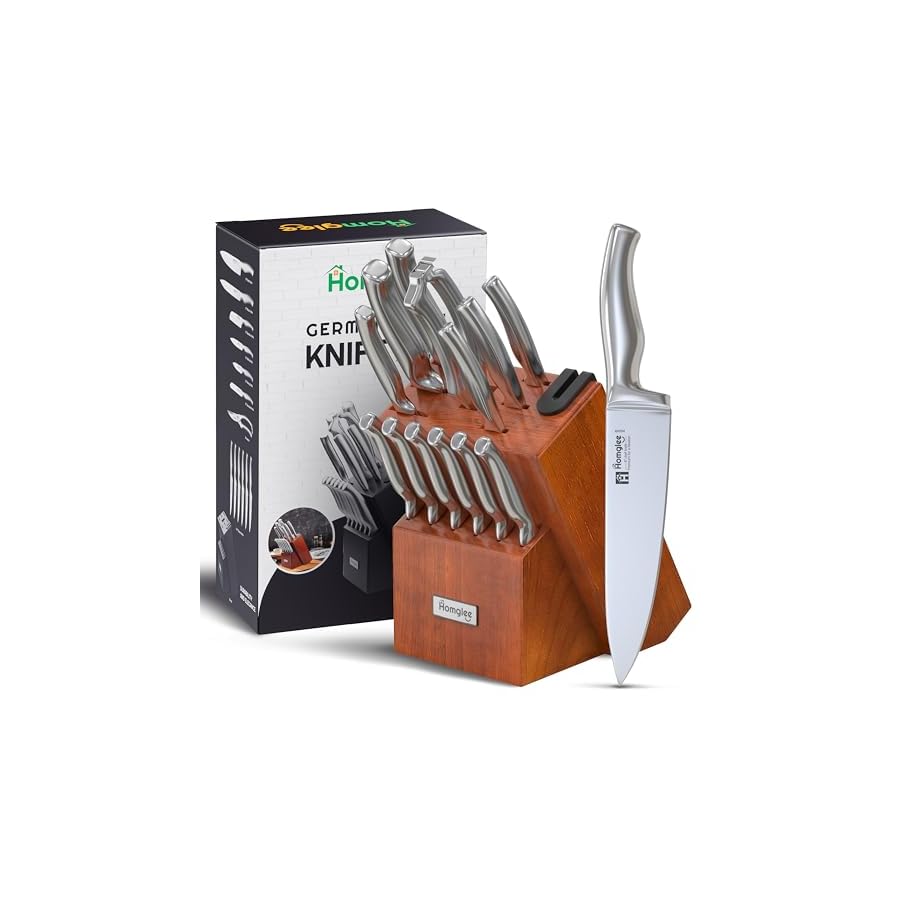 Knife Set – 14 Pieces Kitchen Knife Set with Block