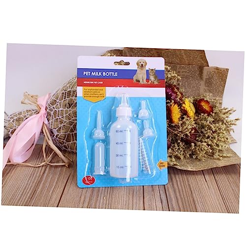 COLLBATH Professional Pet Nurser Bottles 60ml Kitten Nursing Bottle Cat Milk Feeding Set for Puppies Kittens