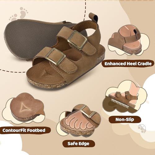 Image of ZVC little Kids Toddler Sandals for Boys & Girls with Adjustable Hook-and-Loop Straps, Lightweight Open-Toe Design for Beach, and Casual Play