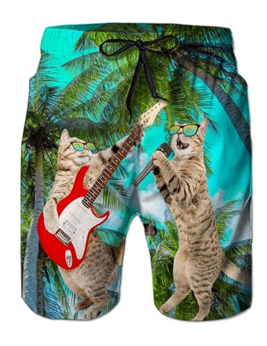 Men‘s Funny Animal Dinosaur Beach Shorts Pants 3D Printing Surfing Board Summer Swimsuit Swim Trunks Cool Ice4