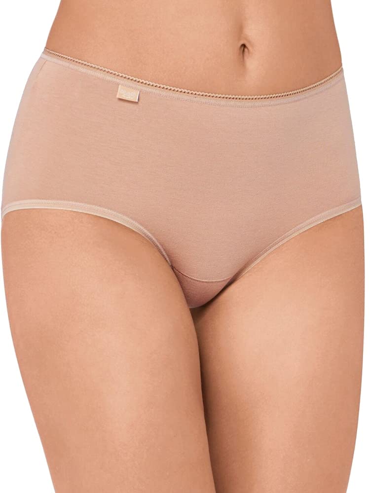 Sloggi Women's 24/7 Cotton Midi C3P Slip, Brush, 22 UK