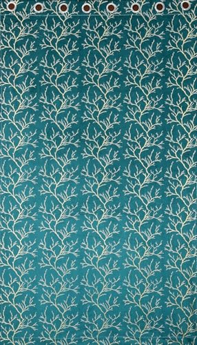 Image of Curtains 9 Feet Long for Living Room - Long Door & Window Curtain Set 1 Pcs Panel, Velvet Blackout & Stylish Parda for Home Decor & Office Aqua Colour 9 feet -1 pcs