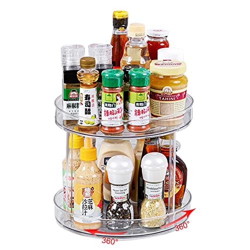 Utapossin Étagère à Maquillage rotative à 360 ° - Transparent - Convient pour Le Rangement des cosmétiques, des cosmétiques, des Produits cosmétiques et des épices Cover