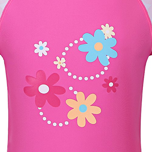Image of TFJH E Girls Short Sleeve Swimsuit Two Piece Swimwear UPF 50+ UV 3-12 Years