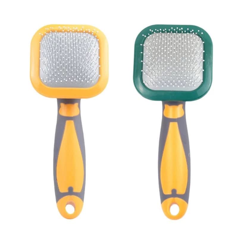 Pet Dog Brush Aguja Peine Perro Pelo Largo Aguja Peine Pet Auto-Limpieza Afeitado Depilación Cat Brush Beauty Tool (Color : B) (C)