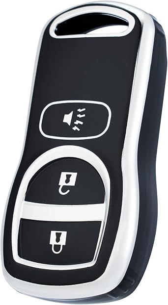 Soft TPU Protective Case for Nissan Altima 3-Button Car Key | Compatible with Nissan Altima Armada Quest Frontier Titan Versa Xterra Pathfinder Maxima Murano NV200 350Z Accessories