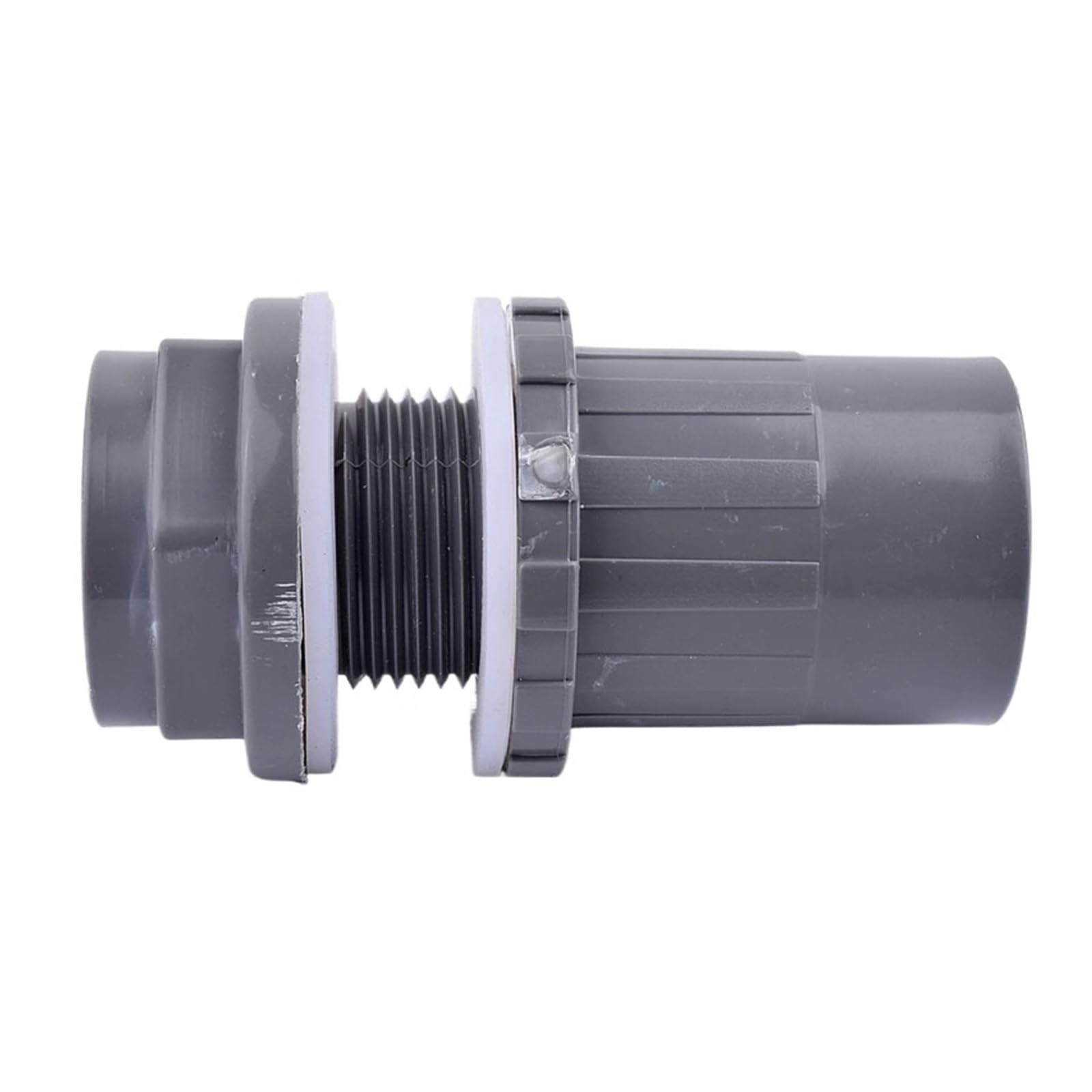 Accesorios de tubería de PVC gris for acuario, Conector de tanque de peces, rosca de desbordamiento, accesorios de suministro de agua, junta, 2-5 uds., 20mm ~ 50mm(50mm,2Pcs)