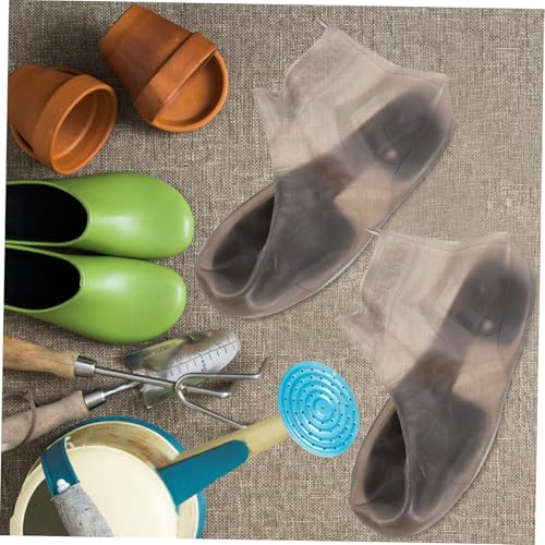 Cubiertas para zapatos de silicona reutilizables para lluvia, protección impermeable y antideslizante para hombres y mujeres, alta elasticidad y durabilidad para actividades al aire libre y clima húmedo, talla XXL miniatura 4