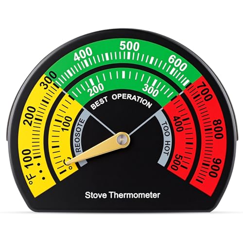 Frienda 1 Pcs 3.35 inch Large Dial Wood Stove Thermometer