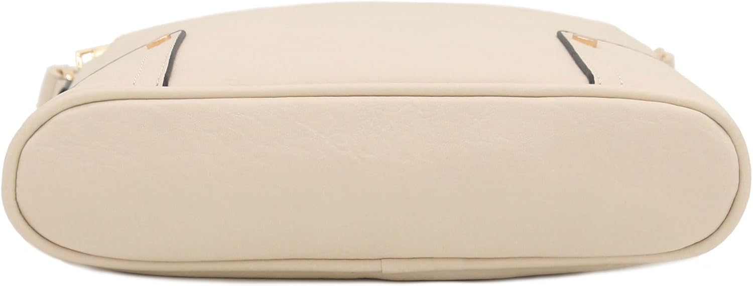 ALYSSA Triple Zip Pocket Large Crossbody Bag - Image 5