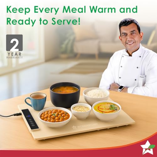 Image of Wonderchef WonderMat Food Warming Mat, Food-Grade Silicone, for Warming Cast-iron /Stainless-steel /Ceramic /Glass /Enamelware, Warms Soup Bowls, Lunch Boxes, Baby Food, Beverages, Rollable, 2-Yr Warranty