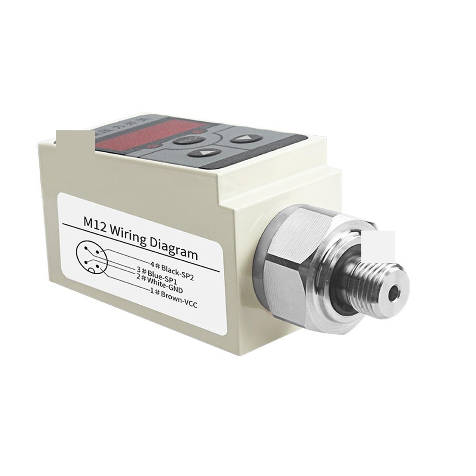 Interruptor de presión Digital electrónico intelinte NPN PNP 1 a 600 Bar, controlador interruptor neumático hidráulico 4-20mA,Alta precisión(-1 to 1 bar,G1-2,2 PNP output)