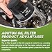 Aouton 49065-0724 Oil Filter Replacement, for kawasaki FX850V FX801V FJ180V FH381-721V FH601-770D FX751-FX1000V Engine Models, 49065-7010 oil filter elment, AM107423 120-634 1016467, Pack of 2