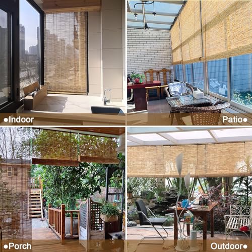 Store en bambou extérieur respirant pour ombrager votre terrasse