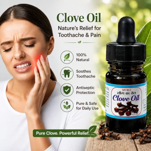 Image of Clove Oil (Long Ka Tel)- 15ML (Pack of 1) | Pure & Natural | Cold Pressed Multipurpose Oil for Teeth & Gum Care, Hair, Skin & Body Massage | Premium Quality