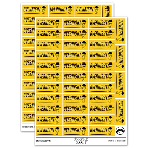 Overnight Mail Service Expedited Running Person Sticker Pack - Gloss Finish - Small 1.50' Size -...