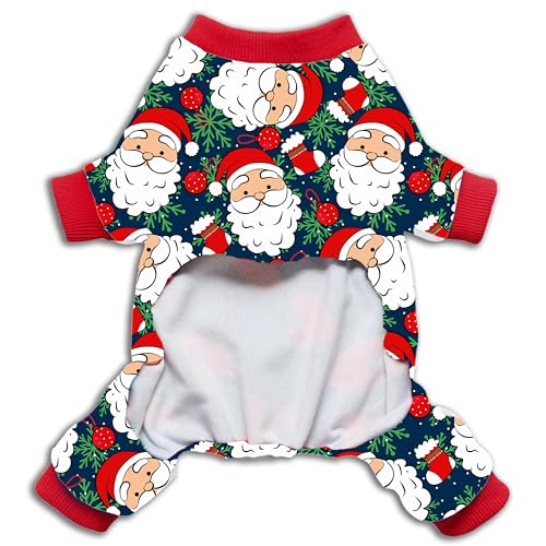 Pijama para perro Santa Claus con mangas para cachorros S miniatura 2