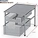 Simple Houseware Stackable 2 Tier Sliding Basket Organizer Drawer, Silver