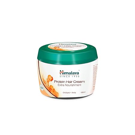 Himalaya Protein Hair Cream for Damage control, Non-sticky, Oil Replacement, with goodness of Cheakpeas & Amla, controls hair damage & improves hair conditioning, For Men & Women -100ml
