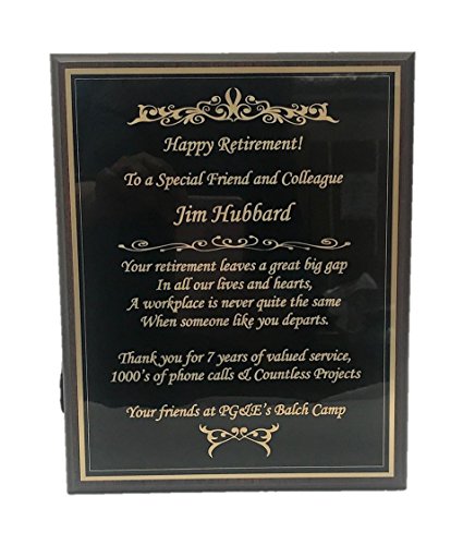 Wooden Plaque, Retirement, achievement award, sports, Customized, Engraving included