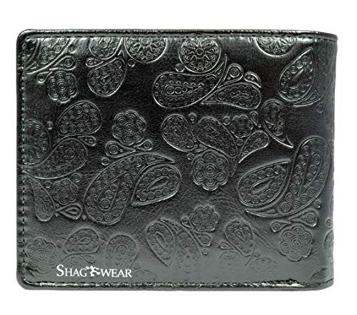 Shagwear Abstract Skull Men's Bi-Fold Wallet, Black4