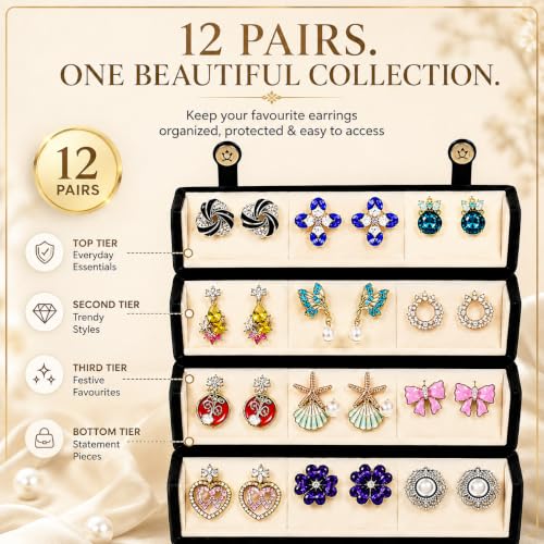 Image of Zenzai Women's Traditional Oxidised Jhumka Earrings Set